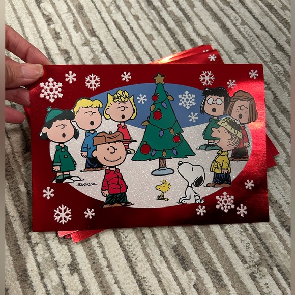 Charlie Brown Christmas Cards set of 4 - Picture 3 of 5